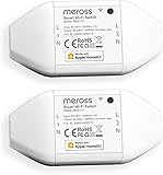 Meross WLAN Schalter funktioniert mit Apple HomeKit, Smart Switch Fernbedienung mit Sprachsteuerung mit Siri Alexa, Google Assistant, SmartThings, DIY Smart für elektrische Haushaltsgeräte, 2p