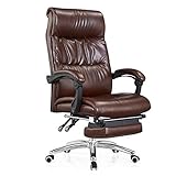 TYX-SS Bürostuhl,Ergonomischer Bürostuhl Mit Fußstütze,360°Höheverstellbar Kunstleder Drehstuhl C