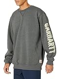 Carhartt Mens Workwear Crewneck Graphic Sweatt T-Shirt, Carbon Heather, XL