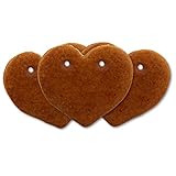 Lebkuchenherz Rohling - ohne Alles - 8cm - mit Löcher - 25 Stück (25x20g)