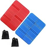 Thermo Sitzkissen Outdoor Faltbar Sitzmatte Sitzunterlage Outdoor Iso-Sitz-Kissen mit Tasche Faltbar & Waschbar für Garten Stadion Hunting Hiking Camping Picknick Wander Sitzkissen - 2 Stück