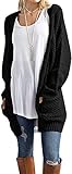 Romancan Damen Vorne Offen Sweater Cardigan Langarm Strickjacke Chunky Knit Pullover Casual Outwear mit S