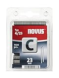 Novus Schmalrückenklammern 23 mm, 1100 Klammern vom Typ C4/23, Heftmittel für Profilhölzer, Paneele und Holzfaserp