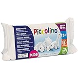 PICCOLINO Modelliermasse 1kg weiß lufttrocknend - ideal für Kinder & Therap