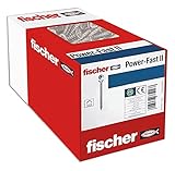 fischer PowerFast II CTF 3,5 x 30, Spanplattenschraube (200 Stk.) mit Vollgewinde, Senkkopfschraube mit Innenstern, Schraube für Holzverarbeitung, reduziert Einschraubwiderstand & Einschraub