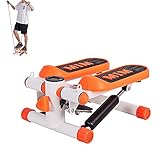 Panda Eye 2-In-1 Mini Stepper,LCD Treppen-Stepper mit Einstellbaren Widerstandsbändern Tragbarer Air Climber Hydraulische Cardio-Fitness-Schrittmaschine für Zuhause Gym Office Workout Trainingsg