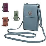 OB OURBAG Handytasche Damen Kleine, PU Leder Umhängetasche Mode Tasche Geldbörse Mini Damen Crossbody Tasche mit Kartenfächer Verstellbar Schultergurt Passt Handy unter 6,5'(Königsblau)