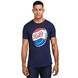Pepsi Herren Vintage Cap T-Shirt, Blau (Marineblau), XXL