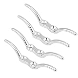 Belegklampe Edelstahl,4 Pcs Boot Klampen,Klampe Bootsklampe Festmacherklampe,Edelstahl,Poliertes,Rostfreies Wasser Gegen Meerwasser,Dauerhaft,FüR Yacht Dock Deck Base Marine Boat Fastener ZubehöR
