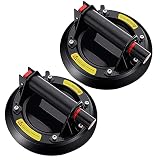 2 Stück Saugheber & Glasheber für Glas, Bodenfliesen, Marmorplatten, Sonnenkollektoren, Industrieller Vakuumheber mit Handpumpe, Multifunktionales Helfen Werkzeug Groß Möbelhandhabung