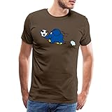 Spreadshirt Die Sendung Mit Der Maus Elefant Spielt Fußball Männer Premium T-Shirt, XXL, Edelb