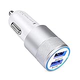 HOOTEK USB-Ladegerät, Mini-Auto-Ladegerät, Adapter, Schnellladung 5.4 A/30 W, schnelles USB-Autoladegerät, kompatibel mit iPhone 12 11 Pro Max, Samsung Galaxy S21 S20 Ultra S10 S9 Note20