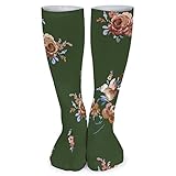 Borderlands Kompressionsstrümpfe, florales Design, für Damen und Herren, Kompressionsstrümpfe, Flight-Socken für Wadenunterstützung, Laufen, Reisen, Crossfit, R