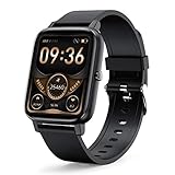 LAMA Smartwatch 1.69' Touch Screen Aktivitätstracker Schrittzähler Schlafmonitor IP67 Wasserdicht Smart Watch Fitness Tracker Pulsuhr Sportuhr Stopwatch Stoppuhr für Android OS Damen Herren Schw