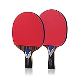 QinWenYan Tischtennisschläger Tischtennisschläger Ebony Intermediate und Advanced Racket Spiel Straight Shot für Draußen (Farbe : Multi-Colored, Size : 15x25cm)