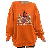 Weihnachten Pullover Damen-Teenager MäDchen Weihnachtspulli Rudolph Rentier Elfe Kapuzen Christmas Sweatshirt Xmas Pulli Schneemann Weihnachtspullover Kapuzenpulli Lose Basic Oberteile B