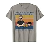 Herren Ich mag bier und meinen Rottweiler Hunde Geschenk Vintage T-S