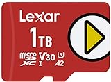 Lexar Play Micro SD Karte 1TB, microSDXC UHS-I Karte, Bis Zu 150MB/s Lesegeschwindigkeit, Speicherkarte Micro SD, TF Karte Kompatibel mit Switch, Handys und Tablets (LMSPLAY001T-BNNAG)