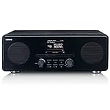 Lenco DIR 260 Internetradio mit W-LAN - Digitalradio mit Bluetooth und Wi-Fi - DAB+ FM Radio - CD Player 2,8“ Farbdisplay - AUX - Weckfunktion - App Steuerung via Undok - 2 x 10 Watt RMS - Schw