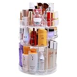 Kexia Makeup-Aufbewahrungsbehälter, 360 Drehregale, Transparente Acryl 7-Schicht Einstellbare Platten, Schlafzimmer Bad Schmuck-Cosmetics Parfüm Auslage,Transp
