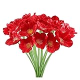 ZHMYENGMING Künstliche Blumen Künstliche Mini-Real- Note Pu. Mohn-Latex-Mais- Party dekorative Seide gefälschte künstliche Mohnblume- Blumen for Hochzeits-Brautstrauß (Color : Red)