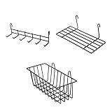 WUZILIN 3 Pack Regal für Design Metall Wandgitter，Regal Design Raster Fotowand Verwendet für Gitterfotow