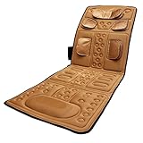 HuaBiao Körpermassagematte Mit Shiatsu Vibrataion Multifunktional, Air Wave Airbags, Elektroheizung Massage Matratze Hals Hinten Taille Beine 360 ​° Tiefe Massagekissen (Color : Local Gold)
