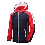 Finetyu Herren Warme Winterjacke Parka Jacke mit Fell Wintermantel mit Kapuze Übergangsjacke Gefütterte Winterparka Verdickung Plus Fleece Wärme Abnehmbarer Kragen Baumwolle Mit Eingebauten T