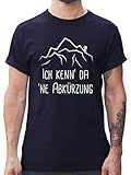 Hobby Outfit - Ich Kenn' da 'ne Abkürzung - weiß - XXL - Navy Blau - ich kenne abkürzung t-Shirt - L190 - Tshirt Herren und Männer T-S