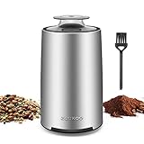 Kaffeemühle Elektrisch, ZUUKOO Kaffeemühle, Automatisch Gewürzmühle, 200W Gewürz und Kaffee Mühle mit 70g Füllmenge, Stainless steel Sharp Blade, Grinder für Getreide, Pesto, Gewürze, Nüsse, Zuck