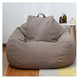 YUXI8541NO Sofa Große kleine Faule Sofas Cover Stühle ohne Füller Leinen Tuch Liege Sitz Bohnenbeutel Pouf Puff Couch Wohnzimmer Schlafsessel (Color : BRS)