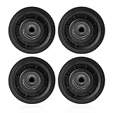 jiuzcare Seilrolle 90mm Umlenkrolle Universallager Riemenscheibe Fitness-Zubehör Seilrollen Kunststoff Fitness-Umlenkrolle Seilrolle mit Kugellager Drahtseilrolle für Gym Fitnessgeräte [4 Stücke]