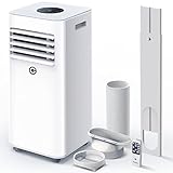 Tragbare Klimaanlage 9000 BTU 3 in 1 Klimagerät, Luftentfeuchter, Kühlventilator mit 2 Lüftergeschwindigkeiten, Digitalanzeige & Fernbedienung, und 24 Stunden Timer für Räume bis zu 65,5