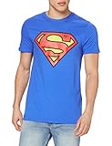 DC COMICS Herren Superman Logo T-Shirt, Royalblau, 2XL