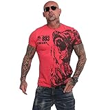 Yakuza Herren Beast T-Shirt, Geranium, 5XL