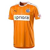 PUMA Herren T-Shirt Grasshoppers Zurich Away, Flame Orange-White, S