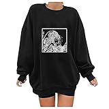 Damen Y2K Oversized Hoodies Pullover Vintage Langarm Zip Up Sweatshirt E-Girl 90er Baggy Kordelzug Jack