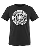 Comedy Shirts - Deutschland Wappen - Jungen T-Shirt - Schwarz/Weiss Gr. 110-116