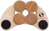 SudoreWell® Sauna Kopfstütze 4-Punkt aus Kiefernholz mit integrierten Hot S