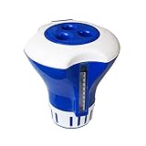 Staright Schwimmer-Spender Schwimmerbecher Pool Spa Chlortabletten-Spender Schwimmer mit integriertem mit F/C-Anzeig