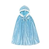 Umhang Kinder mit Kapuze für Prinzessin ELSA Flanell Outfit W