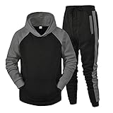 Sportbekleidung Herren Männer Sportanzug Jogging-Anzug Fußball-Trainingsanzüge Kapuzenjacke und Sporthose Einfarbig Freizeitanzug Herbst und Winter Hausanzug Herbst und Winter Hausanzug Herrenanzüg