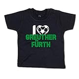 G-graphics Baby T-Shirt I Love Greuther Fürth 266.0674 (6-12 Monate, schwarz)