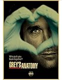 Canvas Poster Greys Anatomy Poster Classic Hot Tv Retro Poster Bar Cafe Decor Painting Living Room Decor 50 * 70Cm（No Frame）