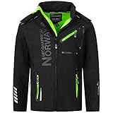 Geographical Norway Herren Softshell Jacke mit urbandreamz Beanie - RO Schwarz -M