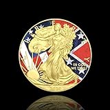 Silbermünze American Eagle 2020 – USA und Konföderierten Flagge Eagle – Art Color Collection, Vergoldet, 1 Unze, Geschenkbox und Zertifik