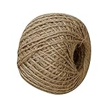 FiedFikt Natürliches Juteseil, Kunst, Handwerk, Geschenkschnur, geflochtenes Hanfseil, 30 m, langlebig, Handarbeitszubehö