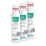 CL refresh Deodorant Spray mit kühlender Wirkung - 3er Pack 150 ml Deo Spray ohne Aluminium & Zink bietet Frische - veganes Deo Herren & Damen - antibakterielles Deodorant Männer & F