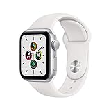 2020 Apple Watch SE (GPS, 40 mm) Aluminiumgehäuse Silber, Sportarmband Weiß