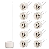 DiCUNO 10-Pack GU10 Sockel Lampenfassung 0.75mm² Silikon Draht Birnenstecker Lampensockel für LED und Halogen, 250V, Max 300W